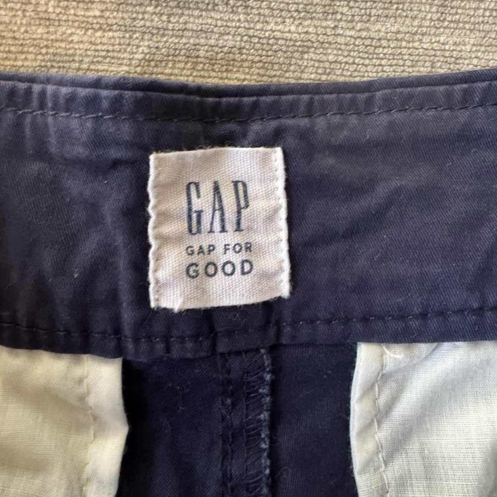 GAP Gap for Good Navy Chino Shorts Size 2 Mid Rise Cotton Stretch 5” Short - Picture 6 of 11